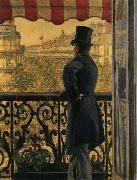 Gustave Caillebotte The view watched from  balcony oil painting